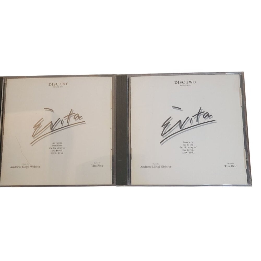 Evita 2 Disc CD Soundtrack Andrew Lloyd Webber Tim Rice 1976 Opera Eva Peron